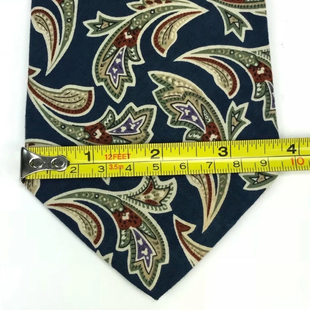 CHAPS RALPH LAUREN Vintage VTG Navy Red Green Purple Paisley Rare Necktie Tie